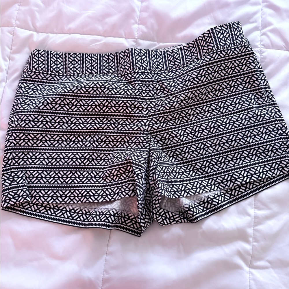 J. Crew High Waist Black and White Shorts
